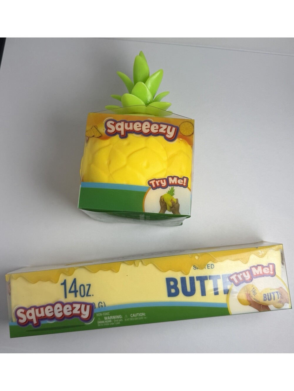 Squeezy Pineapple Squishy Squeezey and 14oz Long butter stick!